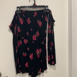 Off the shoulder romper with pockets